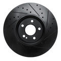 R1 19-26 Mercedes-Benz A220 Front Left Drilled & Slotted Black Brake Rotor