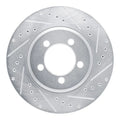 R1 65-66 Ford Country Squire Front Right Drilled & Slotted Silver Brake Rotor
