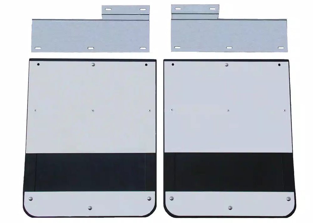 0107 SILVERADO/SIERRA 2500/3500 HD CLASSIC DUAL WHEEL STAINLESS MUD FLAP SET