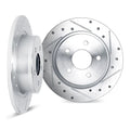 R1 10-20 Lexus RX450h Rear Drilled & Slotted Silver Brake Rotor Set
