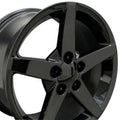 18 IN REPLICA WHEEL CV06 FITS CHEVROLET CORVETTE C6 RIM 18X9.5 BLACK WHEEL