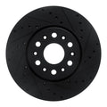 R1 17-25 Buick Enclave Front Right Drilled & Slotted Black Brake Rotor
