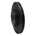 R1 09-11 Hyundai Genesis Sedan Front Right Drilled & Slotted Black Brake Rotor