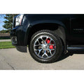 Front Set 2 Caliper Covers Engraved Front GMC Red Finish Silver Characters 2004-2012 GMC Canyon MGP Caliper Covers