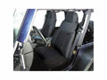 Seat Cover Kit Front Fabric Black; 91-95 Jeep Wrangler YJ