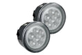 0718 WRANGLER JK ROUND FRONT TURN SIGNAL FENDER LIGHT WHITE LED CLEAR