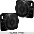 ~(1 lbs. 10X6X5)~ Jeep 07-18 JK Wrangler Round Front Fender Lenses with White Hexagon-Shaped OLED Design Located on Front Side Fender - Sm