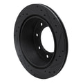 R1 00-11 Cadillac DTS Rear Left Drilled & Slotted Black Brake Rotor
