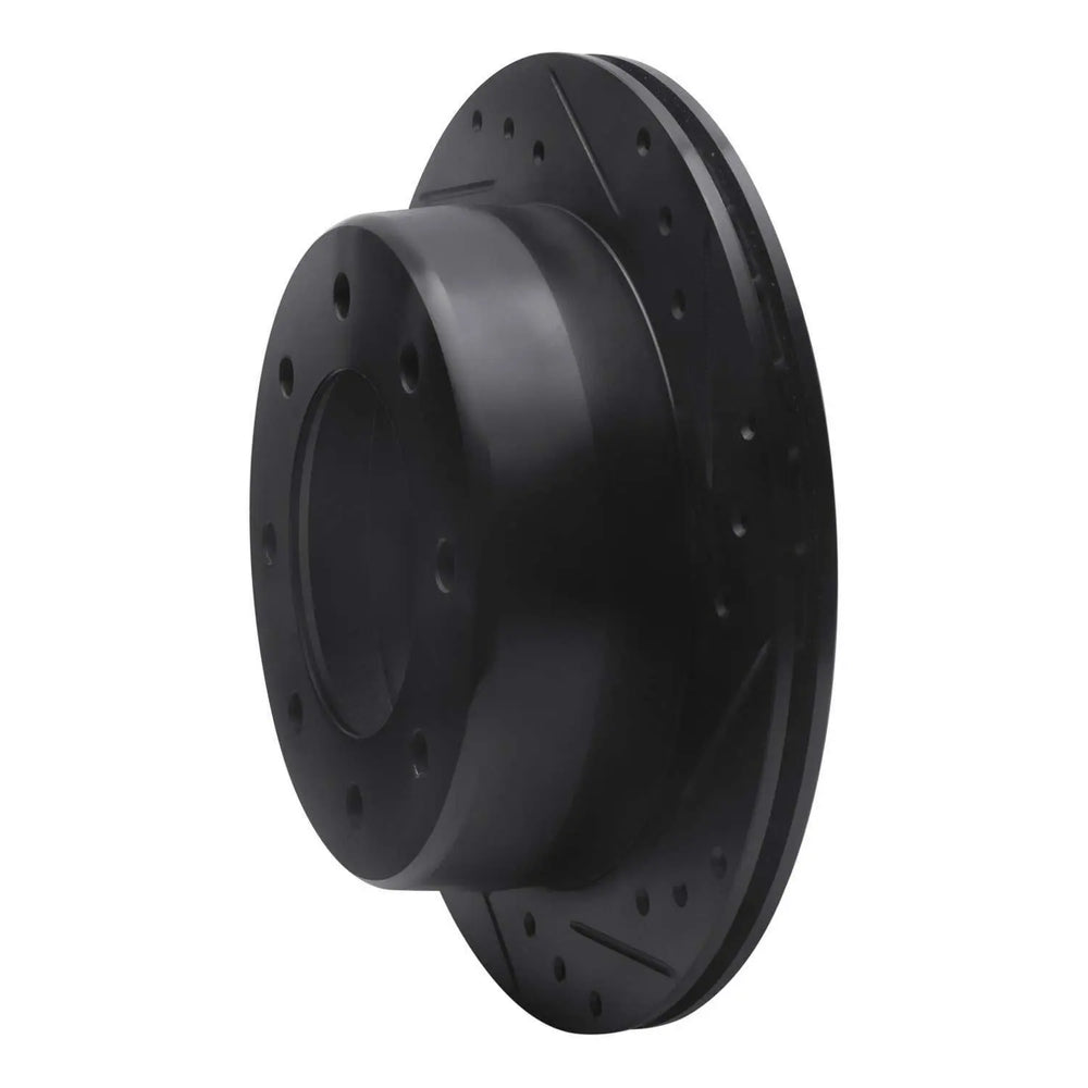 R1 00-11 Cadillac DTS Rear Right Drilled & Slotted Black Brake Rotor