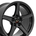 18 IN REPLICA WHEEL FR06B FITS FORD MUSTANG SALEEN RIM 18X10 BLACK WHEEL