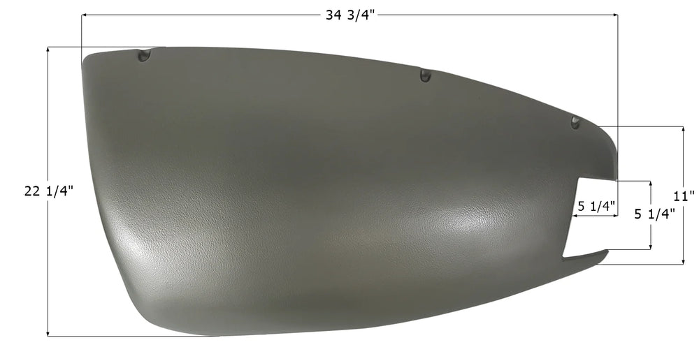 CORNER CAP,R-VISION RH-MET. GREY