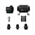 DeatschWerks DWFFR-X 70mm Billet Fuel Filter Regulator - 10 Micron with 8AN Fittings