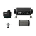 DeatschWerks DWFFR-X 70mm Billet Fuel Filter Regulator - 10 Micron with 8AN Fittings