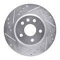 R1 79-85 Volkswagen Type 2 Front Left Drilled & Slotted Silver Brake Rotor