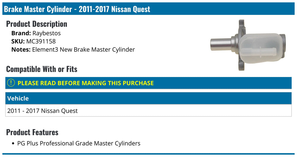 BRAKE MASTER CYLINDER