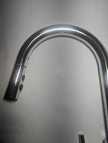 METAL KITCHEN PULLDOWNFAUCETBULLETT SPRAY HEADSTAINLESSSTEEL SUPPLY LINES CHROME