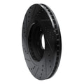 R1 04-11 Hyundai XG350 Front Right Drilled & Slotted Black Brake Rotor