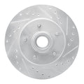 R1 Concepts Brake Rotor Drilled and Slotted Silver Fits Buick Commercial