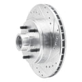 R1 Concepts Brake Rotor Drilled and Slotted Silver Fits Buick Commercial