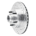 R1 1991-1996 Buick Roadmaster Front Right Drilled & Slotted Silver Brake Rotor