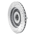 R1 1991-1996 Buick Roadmaster Front Right Drilled & Slotted Silver Brake Rotor