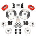 Wilwood 55-57 Chevrolet Bel Air Forged Dynalite Front Brake Kit w/ 11.00in Rotor - Red