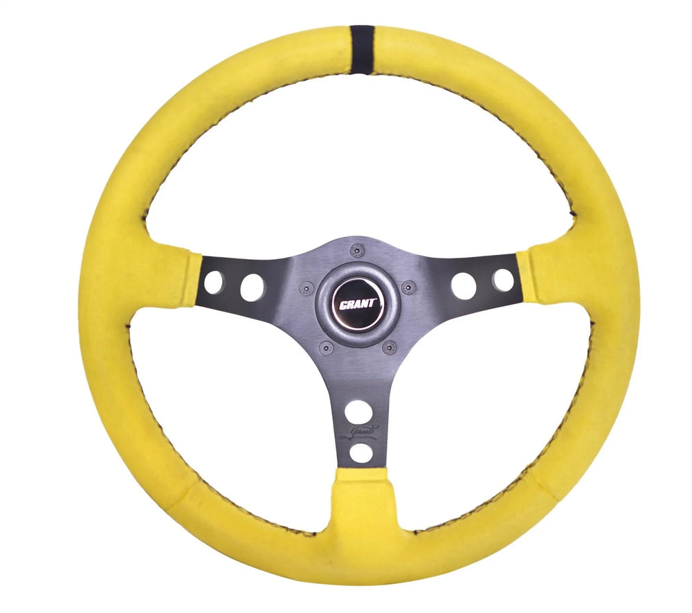 Ultrasuede Steering Wheel Race Yellow