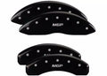 Set Of 4 Caliper Covers Engraved Front And Rear MGP Black Finish Silver Characters 2010-2018 Ford Taurus MGP Caliper Covers
