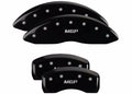 Set Of 4 Caliper Covers Engraved Front And Rear MGP Black Finish Silver Characters 2017-2020 Acura MDX MGP Caliper Covers