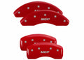 Set Of 4 Caliper Covers Engraved Front And Rear MGP Red Finish Silver Characters 2020-2020 Hyundai Tucson MGP Caliper Covers