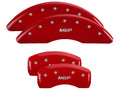 Set Of 4 Caliper Covers Engraved Front And Rear MGP Red Finish Silver Characters 2008-2013 Toyota Highlander MGP Caliper Covers