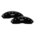 Set Of 4 Caliper Covers Engraved Front And Rear MGP Black Finish Silver Characters 2015-2020 GMC Canyon MGP Caliper Covers