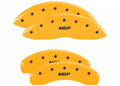 Set Of 4 Caliper Covers Engraved Front And Rear MGP Yellow Finish Black Characters 2011-2016 Lincoln MKT MGP Caliper Covers
