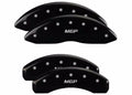 Set Of 4 Caliper Covers Engraved Front And Rear MGP Black Finish Silver Characters 2010-2017 Lincoln Navigator MGP Caliper Covers