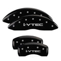 Set Of 4 Caliper Covers Engraved Front And Rear MGP Yellow Finish Black Characters 2014-2016 Acura MDX MGP Caliper Covers