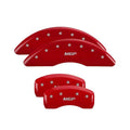 Set Of 4 Caliper Covers Engraved Front And Rear MGP Red Finish Silver Characters 2014-2019 Toyota Highlander MGP Caliper Covers