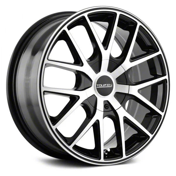 ~(36 lbs. 20X20X9)~ TR60 (3260) BLACK/MACHINED FACE/BLACK RING 18X8 5-108/5-114.3 40MM 72.62MM