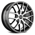 ~(36 lbs. 20X20X9)~ TR60 (3260) BLACK/MACHINED FACE/BLACK RING 18X8 5-108/5-114.3 40MM 72.62MM