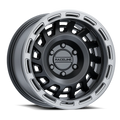 Aluminum Wheels 17x9 Halo 957BS Satin Black Silver Ring -12 Offset 5 on 127 Bolt Pattern 78.1 Bore Raceline