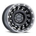 Aluminum Wheels 17x9 Halo 957BS Satin Black Silver Ring -12 Offset 6 on 135 Bolt Pattern 87.1 Bore Raceline