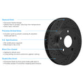 R1 2021-2025 Dodge Charger Daytona Front Right Drilled & Slotted Black Brake Rotor