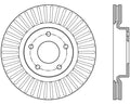 StopTech Slotted Sport Front Left Brake Rotor 13-15 Nissan Altima