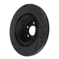 R1 10-14 BMW X6 Rear Right Drilled & Slotted Black Brake Rotor
