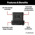 25A WALL MOUNT MPPT CHARGER BLACK