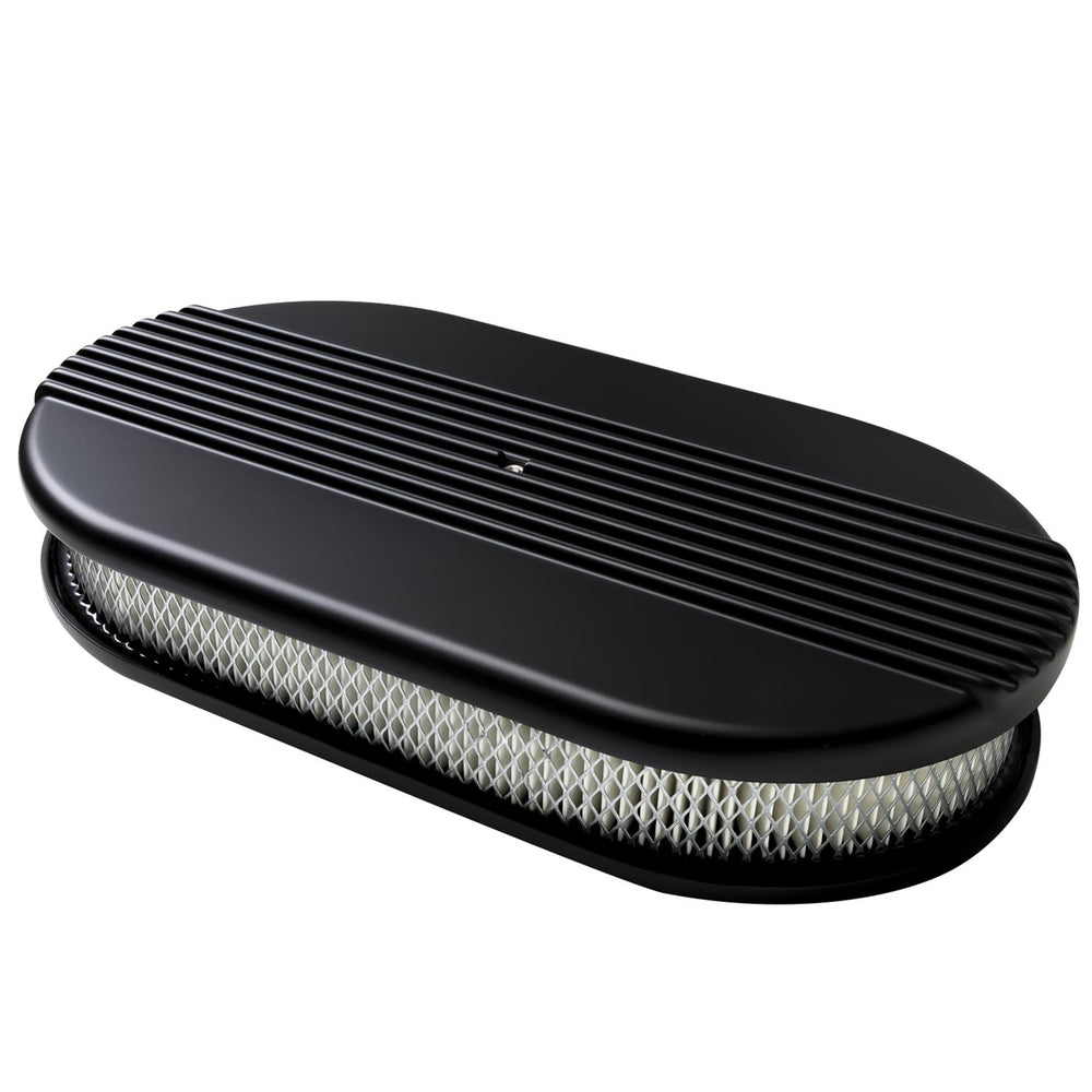 AIR CLN LG OVAL RIBBED BLACK