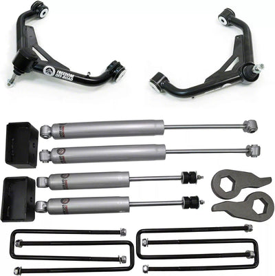 1-3 Inch Leveling Kit w Shocks 01-06 Silverado Sierra 1500 HD 01-10 Silverado 2500 HD 3500 HD Freedom Off-Road