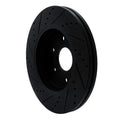 R1 2019-2026 Cadillac Escalade ESV Front Right Drilled & Slotted Black Brake Rotor