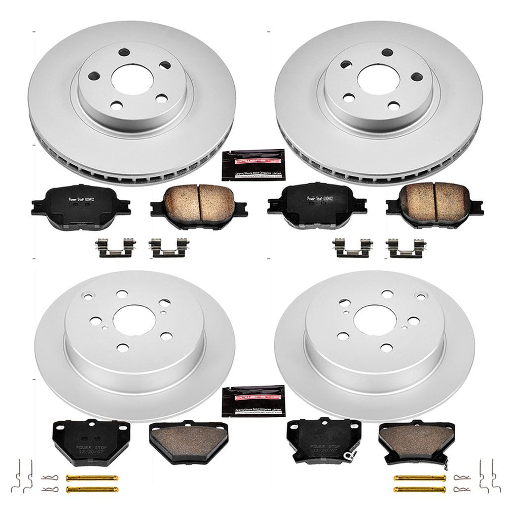 Power Stop 00-05 Toyota Celica Front & Rear Z17 Evolution Geomet Coated Brake Kit