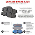 R1 E- Line Series Brake Rotor - D/S - Black w/ Ceramic Pads Hdw Fits Jaguar 420