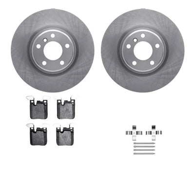R1 Concepts Brake Rotor- Blank with Ceramic Pads Hdw Fits BMW 118i